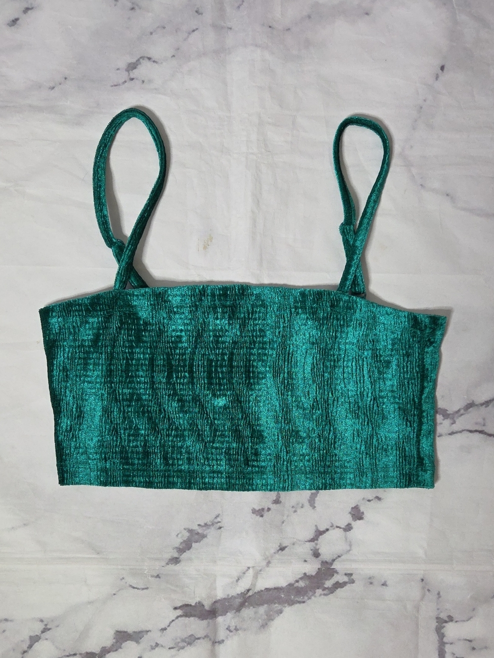 Urban Outfitters Emerald Green Velvet Bralette